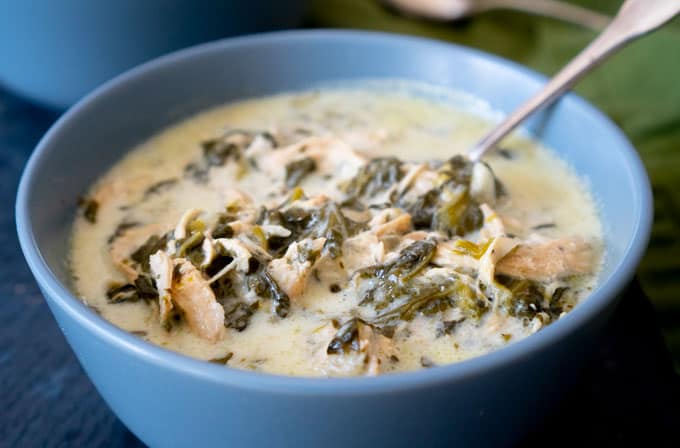Creamy Chicken & Spinach Soup