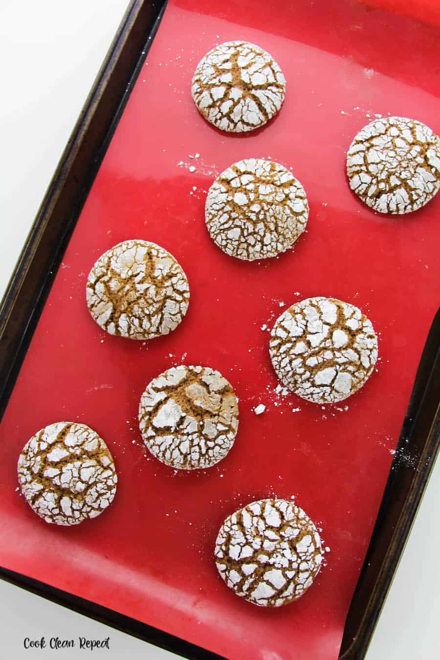 Gingerbread Crinkle Cookies