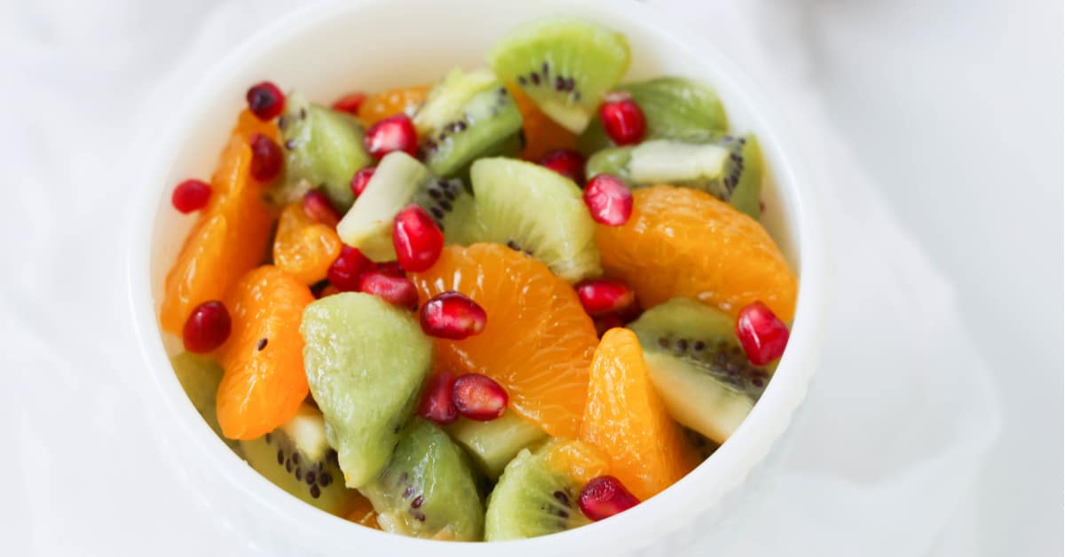 Bright, Colorful And Delicious Kiwi Fruit Salad