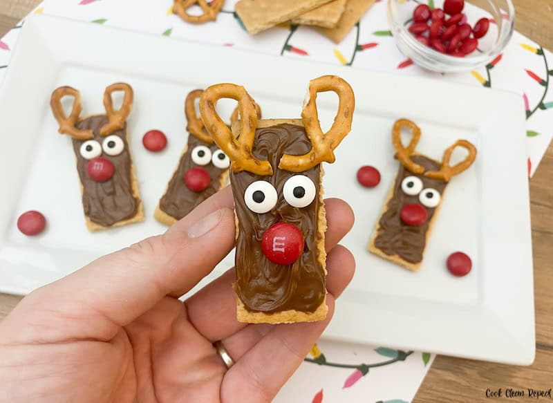 No Bake Nutella Reindeer Cookies