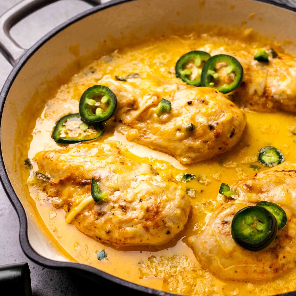 The Most Delicious One Pan Cheesy Jalapeno Chicken