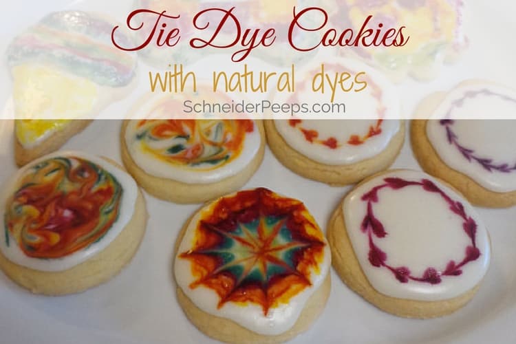Shortbread Cookies with Icing for Tie Dye Cookies