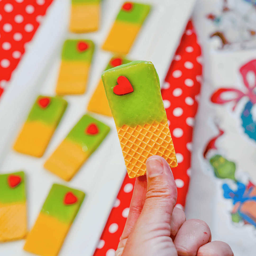 No Bake Grinch Cookies